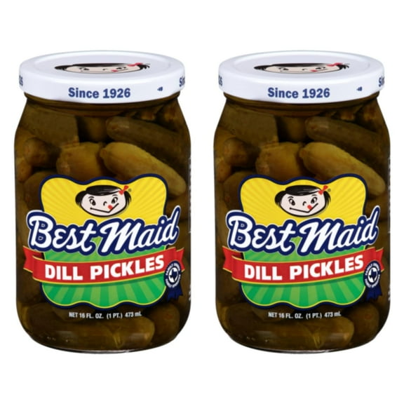Best Maid Pickles of Texas - 2 Pack Bundled by Louisiana Pantry (Whole Dill Pickles, 16oz)