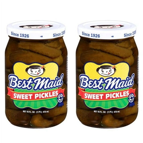 Best Maid Pickles of Texas - 2 Pack Bundled by Louisiana Pantry (Whole Sweet Pickles, 16oz)