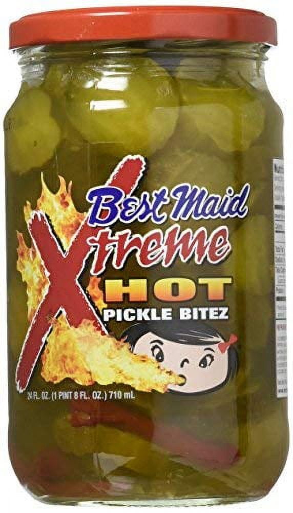 Best Maid Xtreme Hot Pickle Bitez 24oz Jar (Pack of 4) - Walmart.com