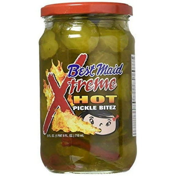 Best Maid Xtreme Hot Pickle Bitez 24oz Jar (Pack of 4)