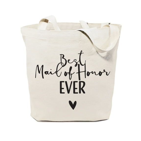 Best Maid of Honor Ever Wedding Cotton Canvas Tote Bag
