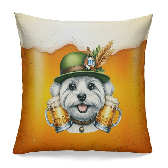 Best Maltese Dad Proud Beer Lover Happy Oktoberfest Pillowcase Double Sided Maltese Dog Lover Gifts Idea Pillow Case Covers - 02016