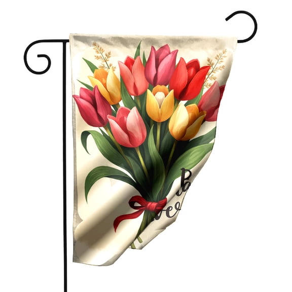 Best Mama Ever Garden Flag Double Sided Polyester Decorative Yard Banner with Vibrant Tulips Design for Mothers Day Outdoor Home Decor 12.5x18 Inch#23851