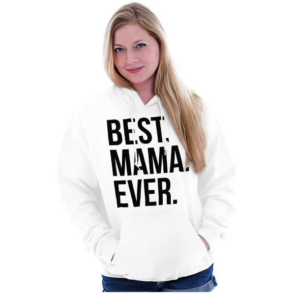 Best Mama Ever Mom Mommy Mothers Day Women Plus Size Graphic Pullover Hoodie Brisco Brands 5X