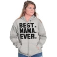 thumbnail image 1 of Best Mama Ever Mothers Day Present Zip Hoodie Sweatshirt Women Brisco Brands M, 1 of 1