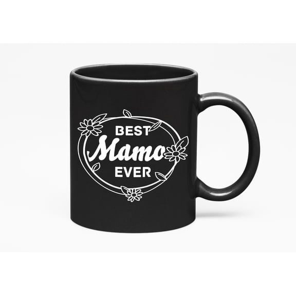 Best Mamo Ever, Irish Grandma, Black 11oz Ceramic Mug