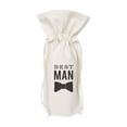 thumbnail image 1 of Best Man Cotton Canvas Wine Bag, 1 of 4