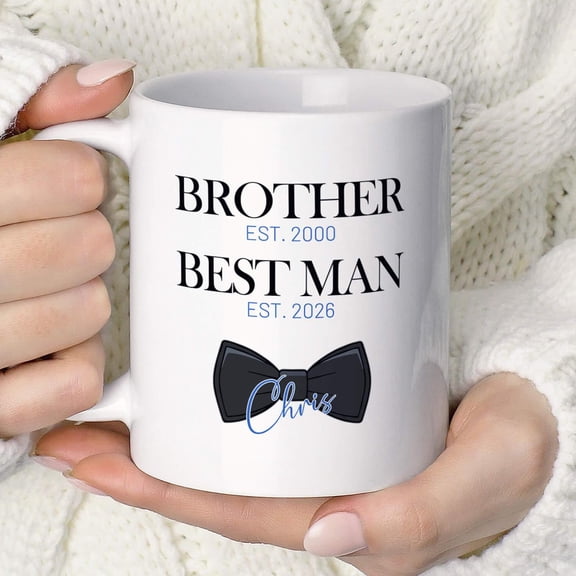 Best Man Proposal Gift for Brother Personalised Groomsman Coffee Mug Custom Wedding Party