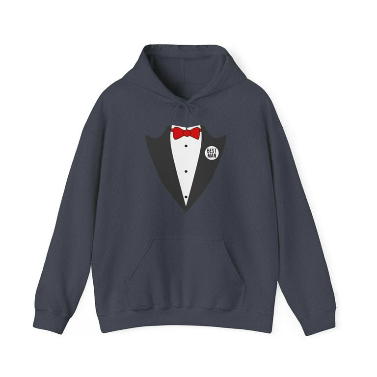 Best Man Tuxedo Graphic Hoodie Sweatshirt Sizes S 5XL Walmart