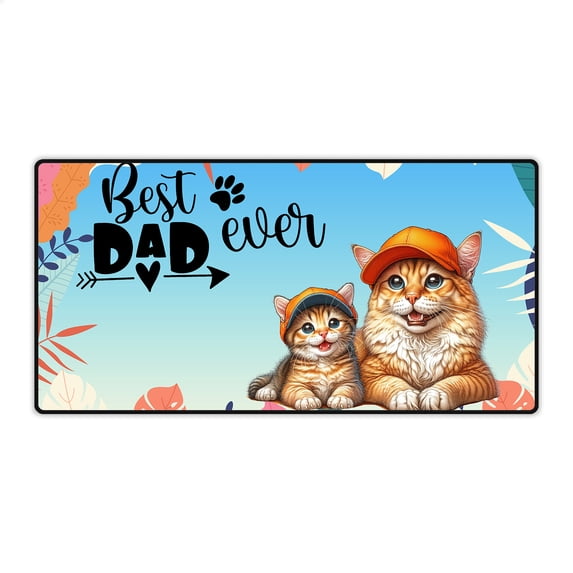 Best Manx Dad Ever Happy Father's Day Desk Mat Full Keyboard Mouse Pad Cat Lover Kitten Owner Gifts Large Mousepad - 02006
