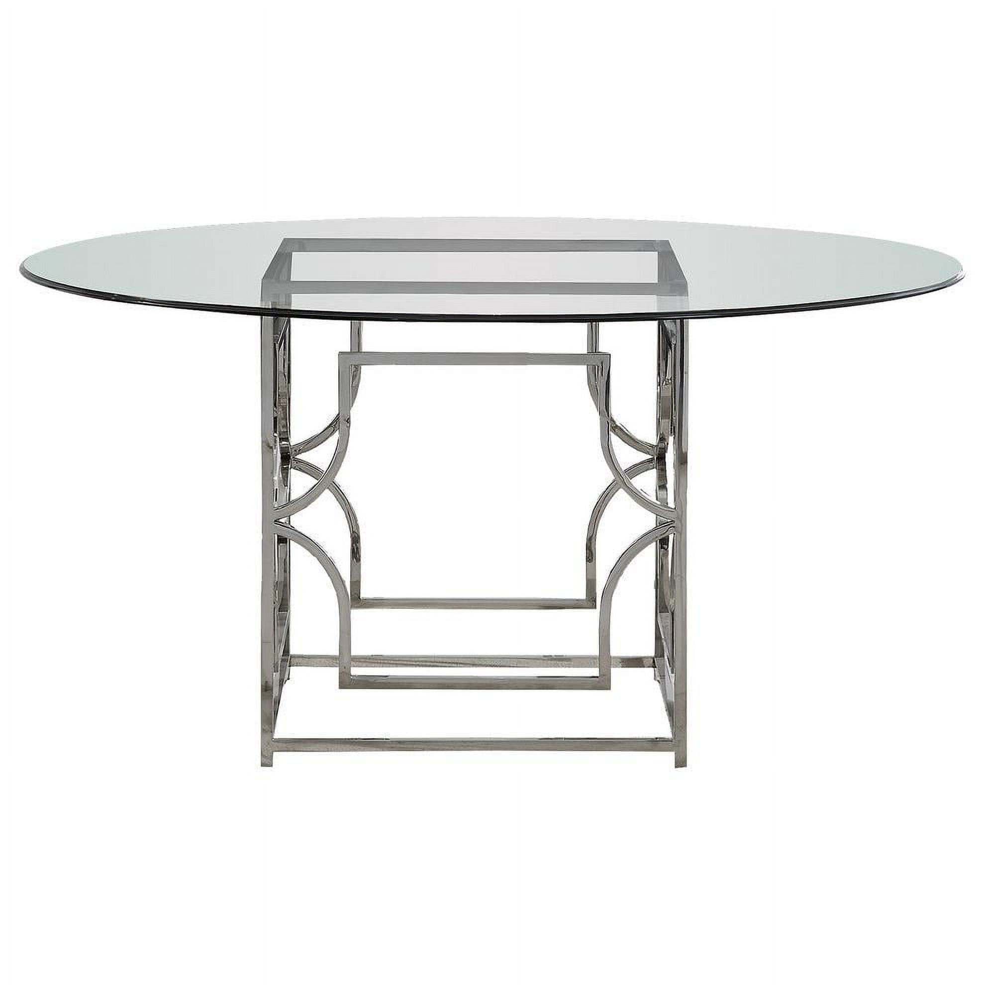 60 Inch Round Glass Dining Table Best Master Alexis 60