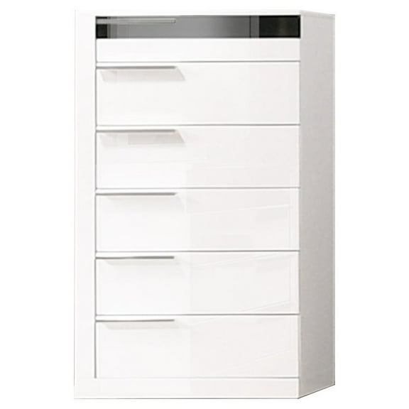 Best Master Bahamas 6-Drawer Poplar Wood Bedroom Chest in Black/White