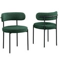 thumbnail image 1 of Best Master Drexel Boucle Fabric Dining Chairs in Green (Set of 2), 1 of 4