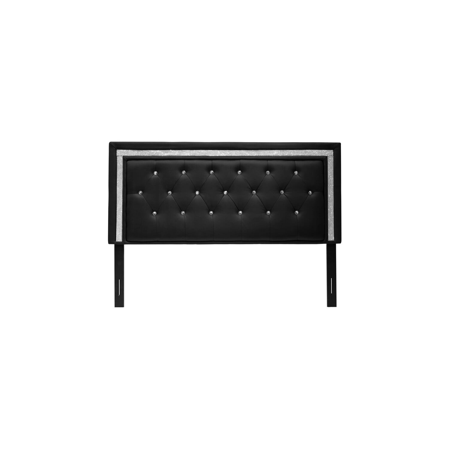 Best Master Upholstered Twin Size Bed with Faux Leather Headboard ...