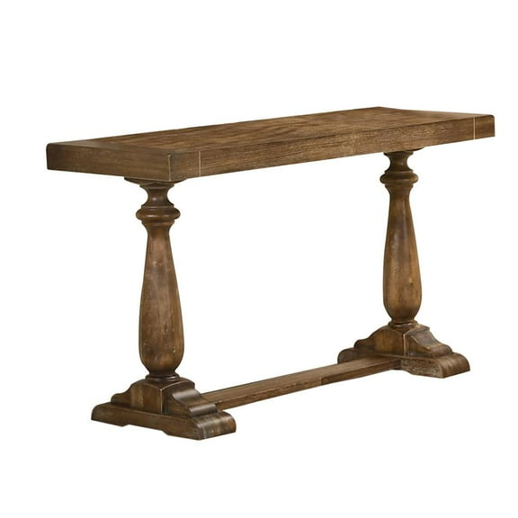 Best Master Furniture Amy 50" Transitional Wood Sofa Table in Driftwood