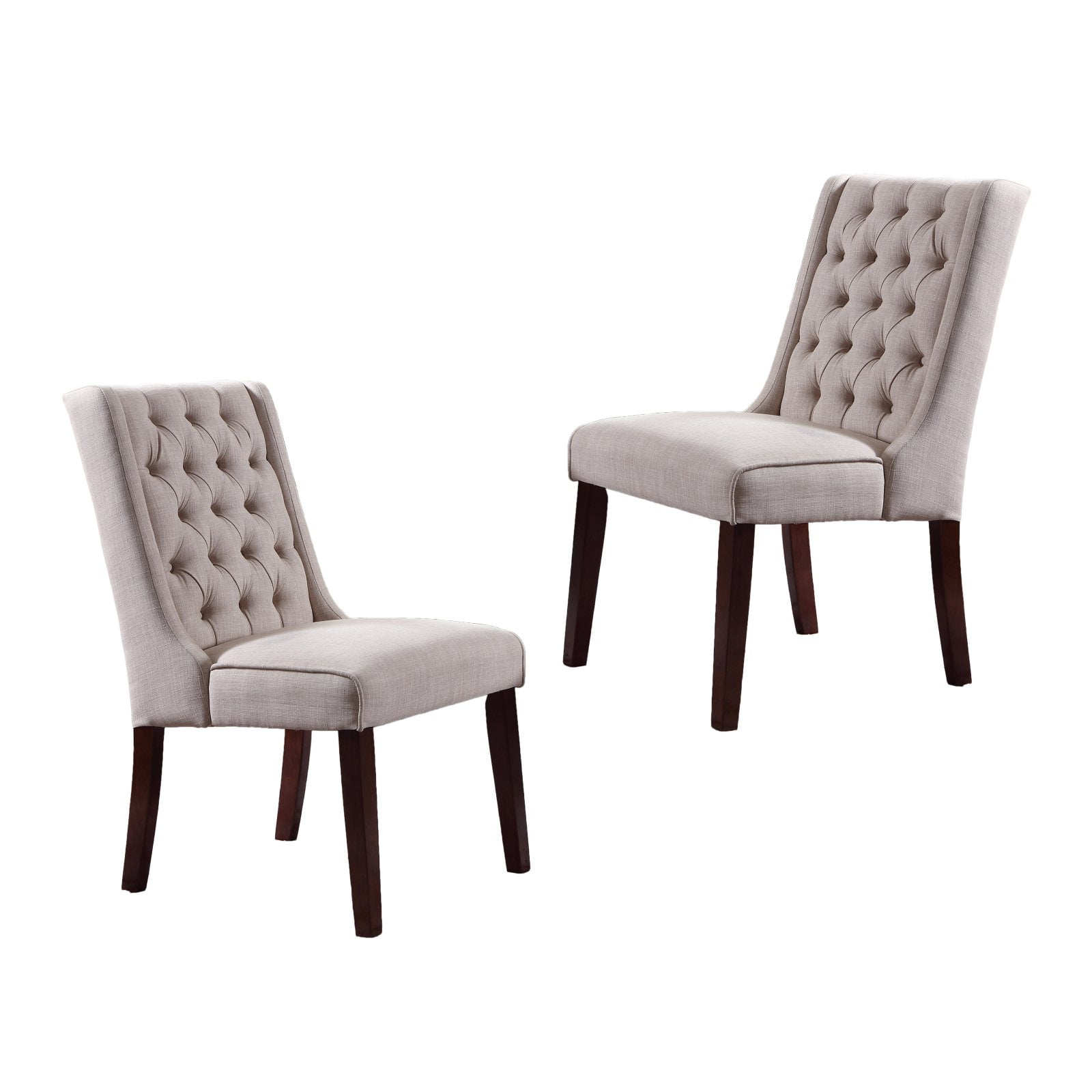Best Master Furniture Contemporary Tufted Wingback Dining Chair Set