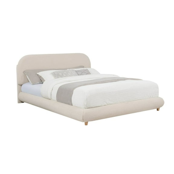 Best Master Furniture Cteris Queen Fleece Bed, Cream
