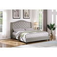 thumbnail image 1 of Best Master Furniture Eastern King Tufted Upholstered Panel/Platform Bed, Grey, 1 of 4