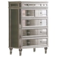 thumbnail image 1 of Best Master Furniture Emory 5-Drawer Solid Wood Chest in Antique Cream With Mirrored, 1 of 4