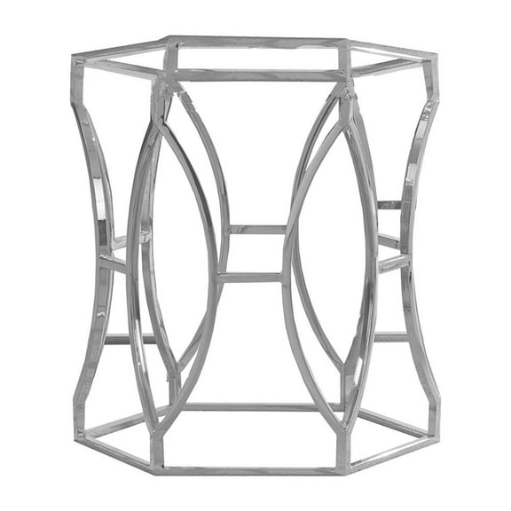 Best Master Furniture Feige Stainless Steel Dining Table Base Only