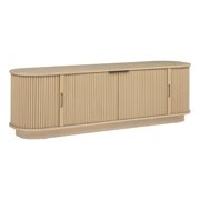 Best Master Furniture Halcrest Mid-Century TV Stand Light Oak