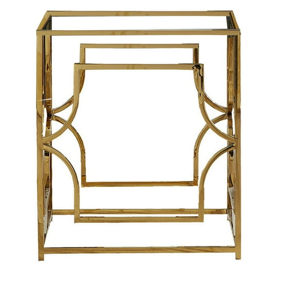 Best Master Furniture Herk Gold Plated Dining Table Base Only