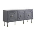 thumbnail image 1 of Best Master Furniture Jadran 65" Modern Wood Sideboard with Gold Accents in Gray, 1 of 2