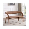 thumbnail image 1 of Best Master Furniture Marcus Brown PU Leather Dining Bench, 1 of 5
