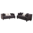 thumbnail image 1 of Best Master Furniture Marylou 2-Piece Velvet Sofa and Loveseat Set in Gray, 1 of 2