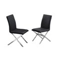 thumbnail image 1 of Best Master Furniture  Modern Helix Side Chairs (Set of 2) Black/ Silver, 1 of 5