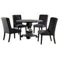 thumbnail image 1 of Best Master Furniture Newport Antique Black Round 5-Piece Dinette Set, Charcoal, 1 of 4