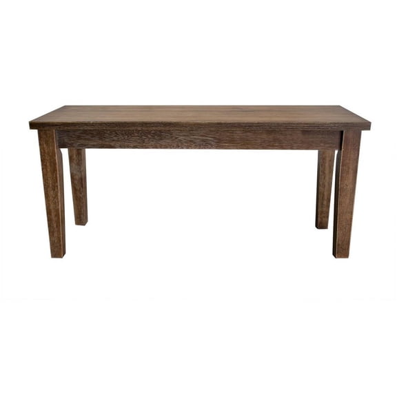 Best Master Furniture Rectangle Wood Transitional Dinning Bench with Antique Finish, Natural Oak