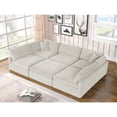 thumbnail image 1 of Best Master Furniture Remington 6-piece Ivory Velvet Modular Sectional, 1 of 4