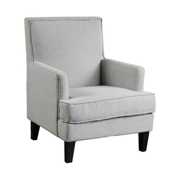 Best Master Furniture Saladin 30" Transitional Fabric Arm Chair in Light Gray