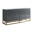thumbnail image 1 of Best Master Furniture Senior 64" Transitional Wood Sideboard in Gray/Gold Plated, 1 of 2