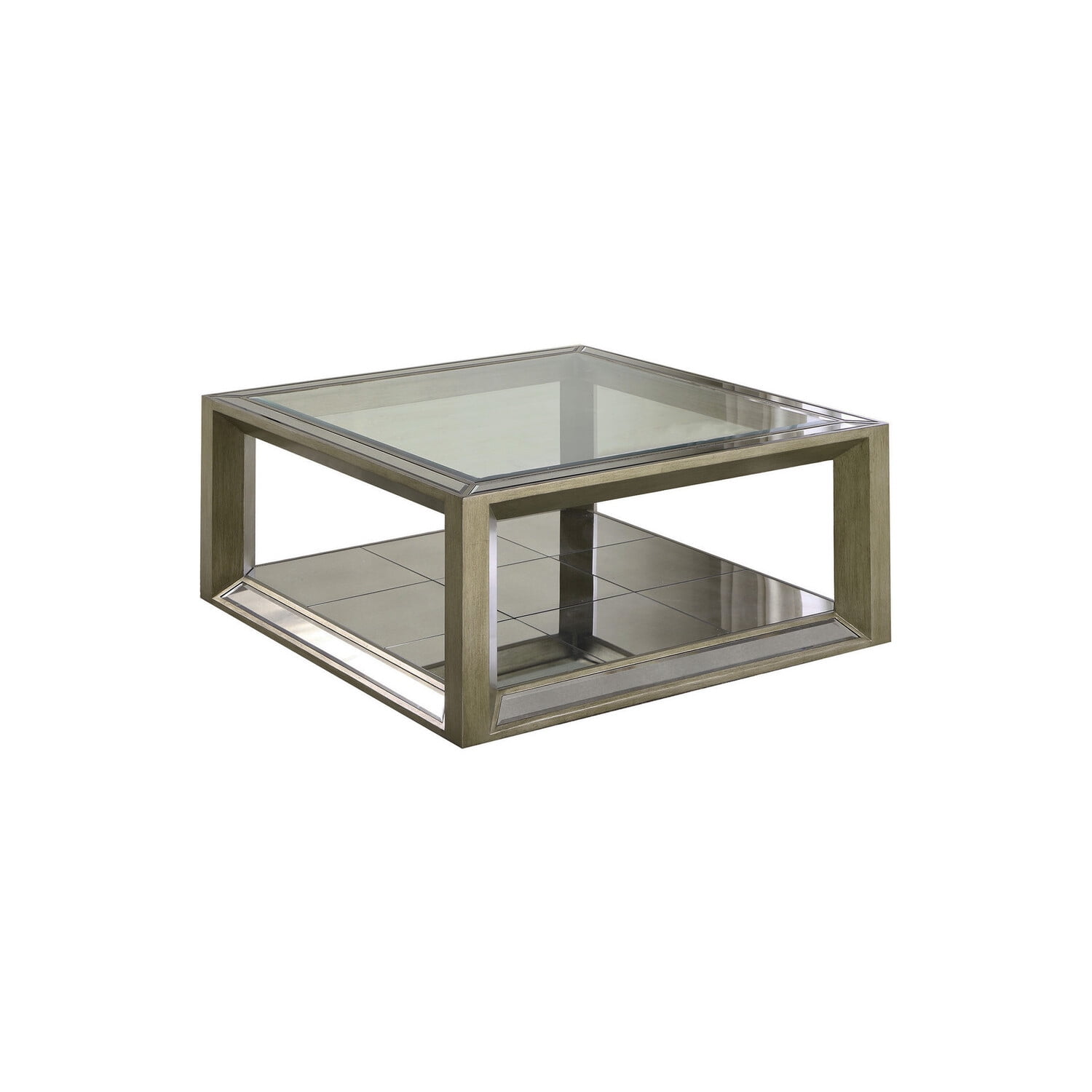 Best Master Furniture T1900 Coffee Table Pascual Dull Gold with Antique