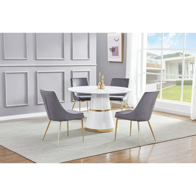 Best Master Furniture Taylor 5 Piece Dining Set in Gray Walmart