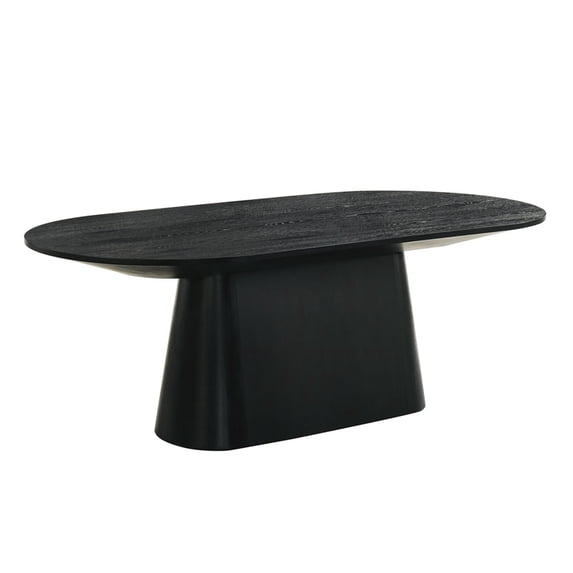Best Master Furniture Terra Transitional Modern Oval Dining Table (Ebony Black)