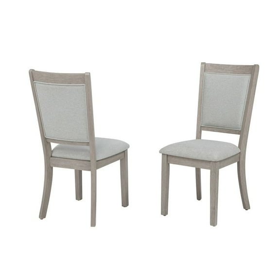 Best Master Furniture Timbria Transitional Upholstered Dining Chairs, Set of 2, Oak/Grey