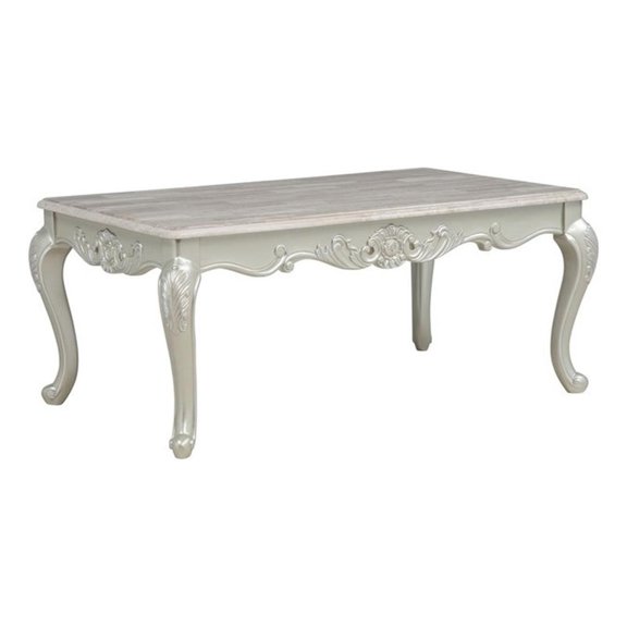Best Master Furniture Tlerra Victorian Traditional Spring Bud Frame Coffee Table