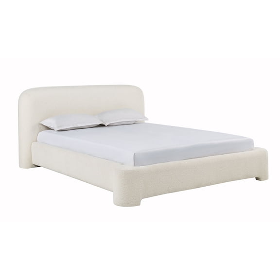 Best Master Furniture Avera Upholstered Burlap Bed Frame (California King/Cream)