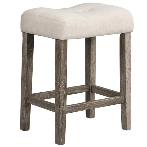Best Master Furniture Vitaliya 24" Wood Counter Stool in Charcoal (Set of 2)