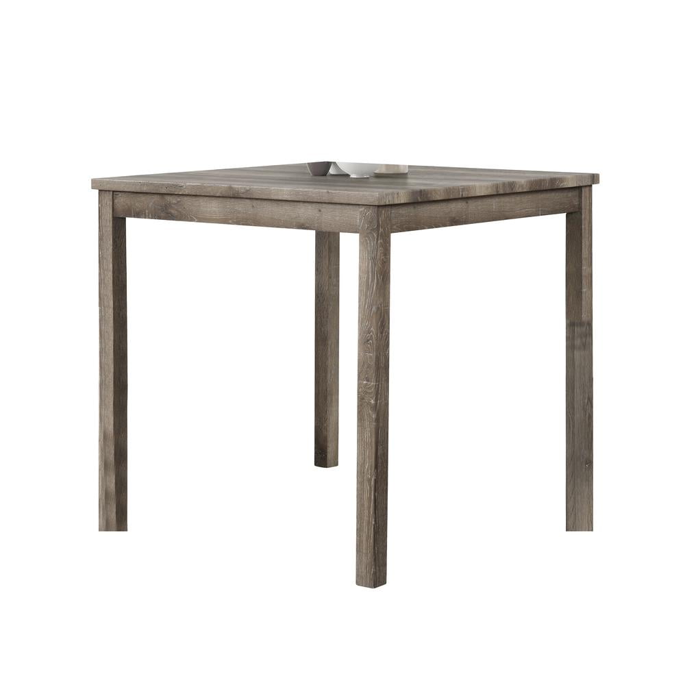 Gray Reclaimed Wood Square Counter Height Dining Table