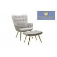thumbnail image 1 of Best Master Furniture West China Velvet Accent Chair and Ottoman Set in Gray, 1 of 2