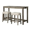 thumbnail image 1 of Best Master Furniture Yosef 3 Piece Rectangular Wood Bar Set in Oak, 1 of 5