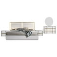 thumbnail image 1 of Best Master Havana 5-Piece Poplar Wood East King Bedroom Set in White/Gold Trim, 1 of 4