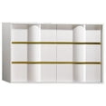 thumbnail image 1 of Best Master Havana 6-Drawer Poplar Wood Bedroom Dresser in White/Gold Trim, 1 of 4