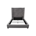thumbnail image 1 of Best Master Jamie Velvet Upholstered Tower High Profile Cal King Bed in Gray, 1 of 4