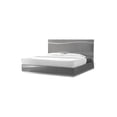 thumbnail image 1 of Best Master Leon Poplar Wood Eastern King Platform Bed in Gray With Silver Base, 1 of 3