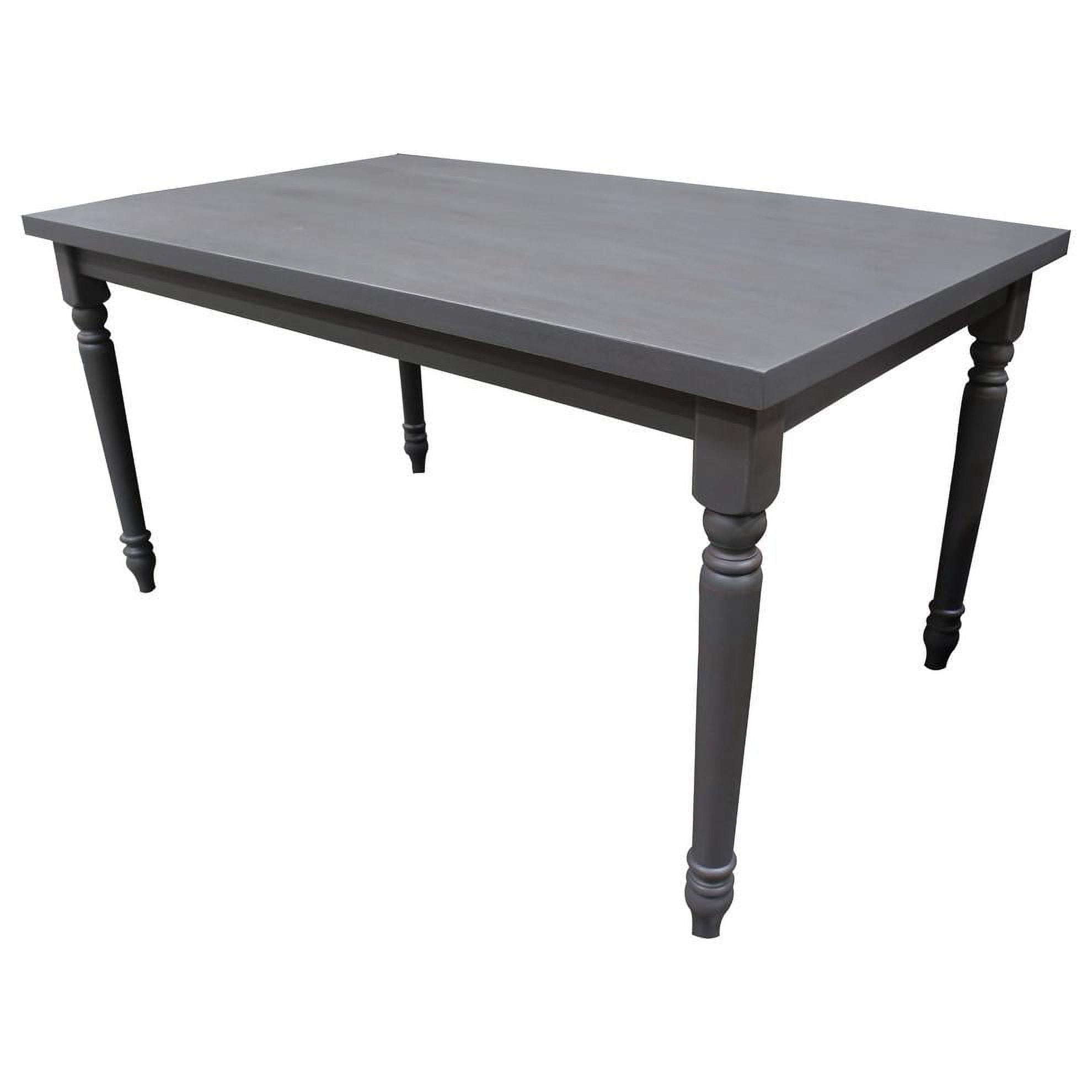 Reclaimed Wood Rectangular Dining Table in Rustic Gray